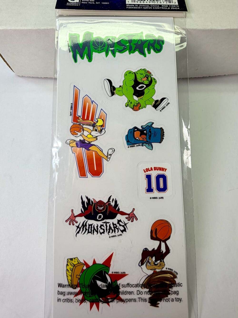 Space Jam 30th Anniversary Adhesive Decals 16-Sticker Sheet - Picture 5 of 6